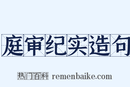 庭审纪实造句是什么意思的图片